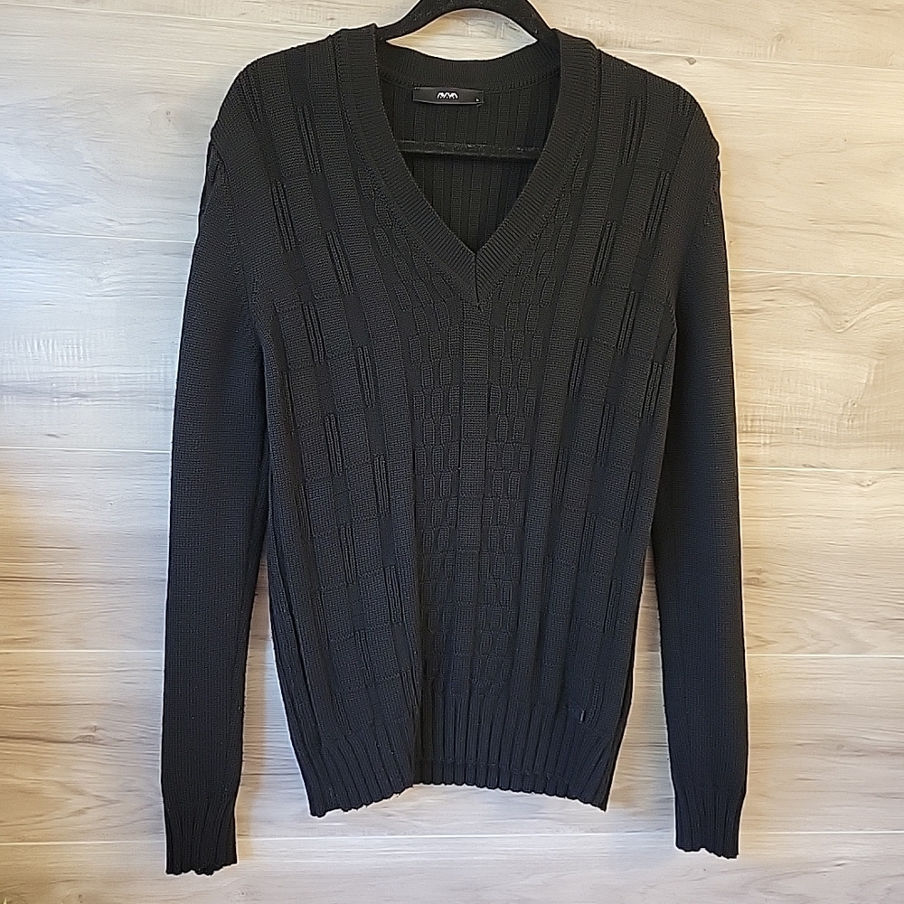 AVVA  Wool Sweater Men's Size L Black